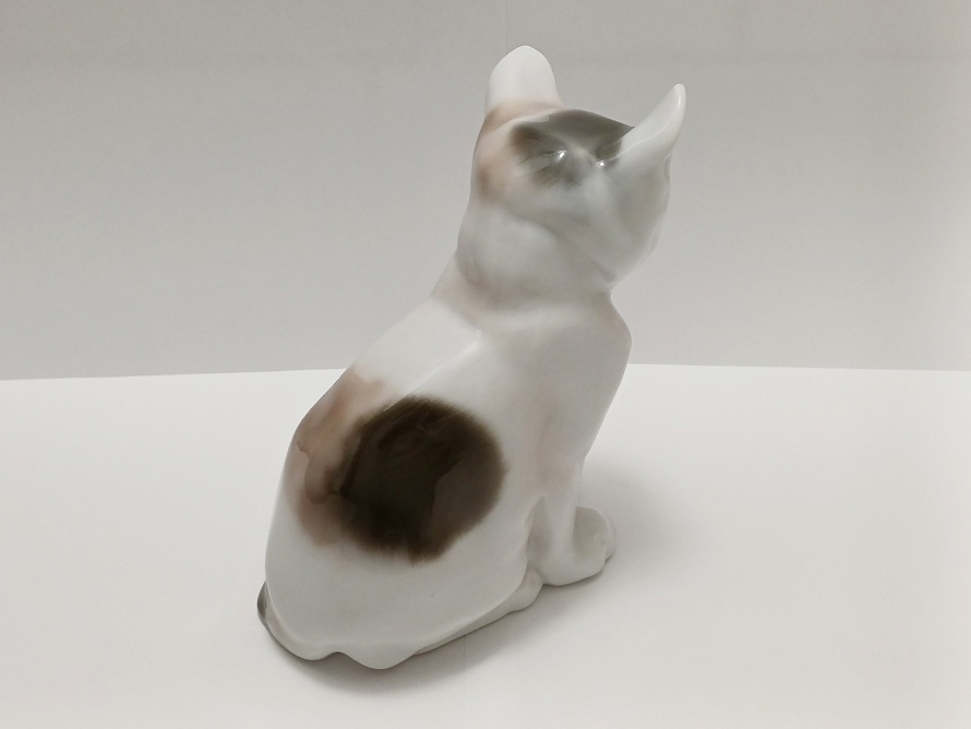 velká porcelánová kočka Rosenthal, W. Zügel, Art Deco