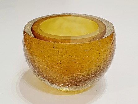 designová mísa topaz, Glass Art Princ