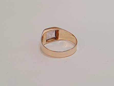 dámský zlatý prsten, ametyst, ryzost 580/14k, 3,42 g, RU, 19. století
