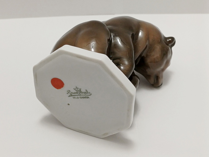 porcelánový medvěd hnědý, Gerhard Schliepstein, Rosenthal