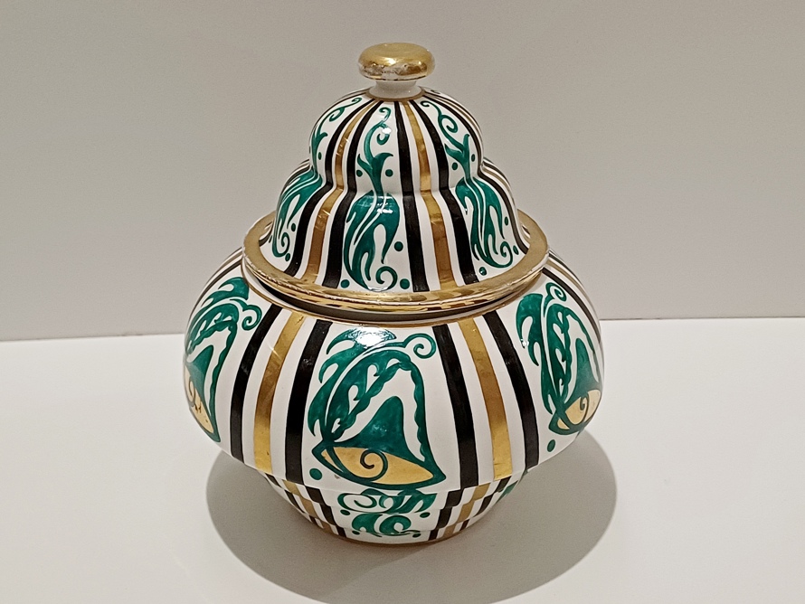 Velká fajánsová dóza, Art Deco, Meissen