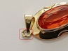 dámský zlatý přívěs spessartin/oranžový citrín, ryzost 585/14k, 3,46 g