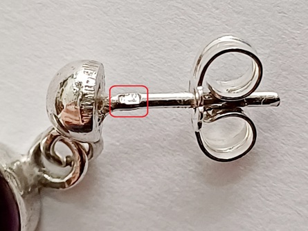 Dámské náušnice s ametysty, stříbro, Ag 925, 5,13 g