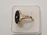 pánský zlatý prsten, onyx, ryzost 585/14k, 3,62 g, I.ČSR, lvíček