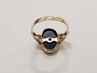 pánský zlatý prsten, onyx, ryzost 585/14k, 3,62 g, I.ČSR, lvíček