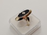 dámský zlatý prsten, onyx + diamant, ryzost 585/14k, 5,20 g, I.ČSR
