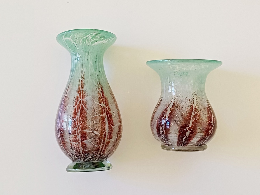 vázy WMF Ikora Glass, Německo, Art Deco