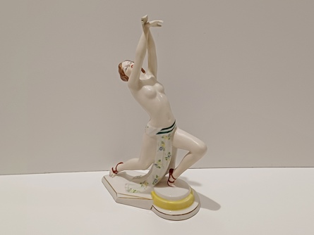 Tanečnice v záklonu, Art Deco, Royal Dux, Elly Strobach Königová