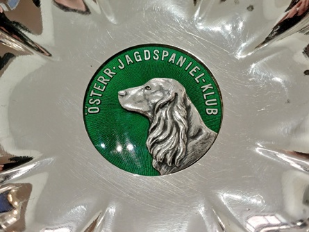 Miska chovatelský klub, pes, kokršpaněl , stříbro 800, 48,43 g
