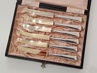 Sada nožů 6 ks, stříbro, 173,33 g, 800/1000, I. ČSR, 20. léta