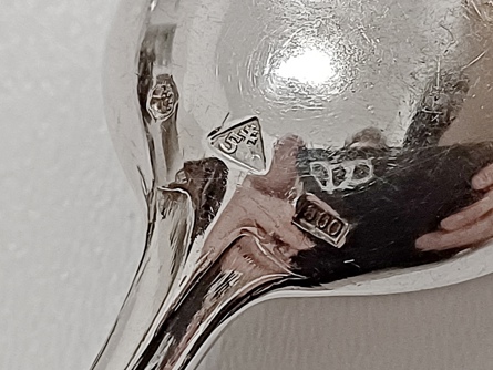 Sada dezertních lžiček, Sandrik, stříbro 800, 158,25 g, I. ČSR