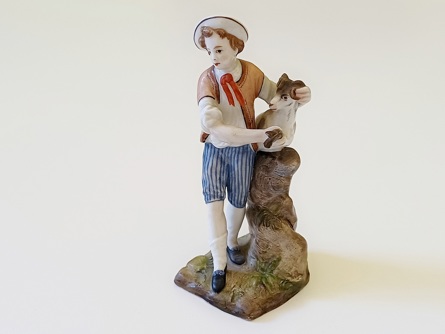 Mladík s beranem, Samson Francie, Ludwigsburg, 19. století, styl Míšeň