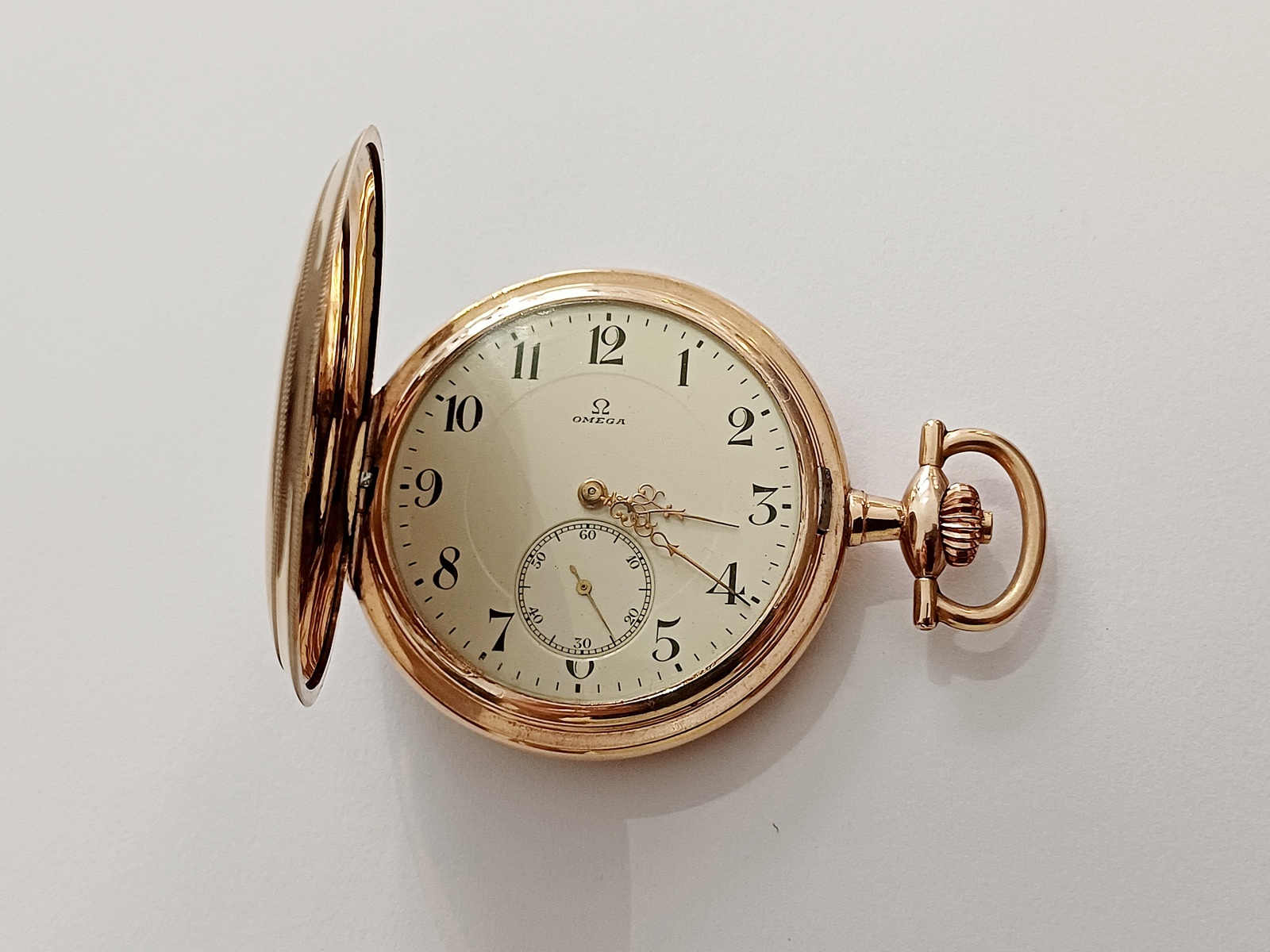 kapesní hodinky OMEGA, zlacené Gold plated, 86,47 g
