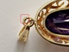 dámský zlatý přívěs s fialovým safírem/ametyst, ryzost 585/14k, 5,10 g