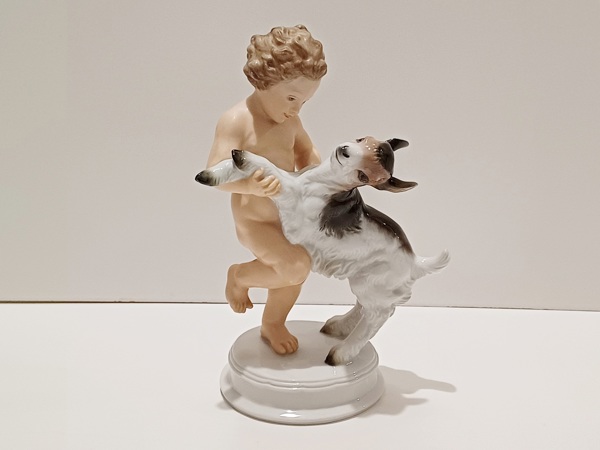Putto s kůzletem, Art Deco, Rosenthal