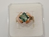 dámský zlatý prsten, zelený peridot/fluorit, ryzost 585/14k, 3,45 g