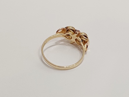 zlatý prsten, Karat Brno, Au 585/1000, 14 kt., lvíček, 40.léta