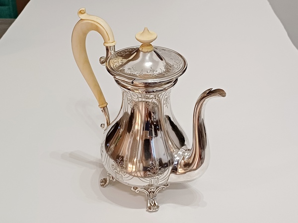 Čajová konvice, stříbro, Ag 800/1000, 595 g, RU, Vídeň