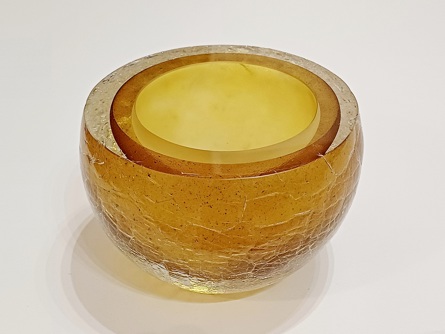 designová mísa topaz, Glass Art Princ