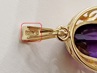 dámský zlatý přívěs s fialovým safírem/ametyst, ryzost 585/14k, 5,10 g