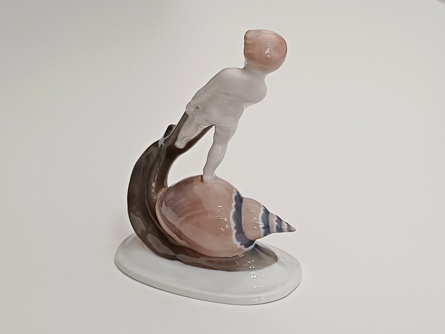 Elf/putto na šneku, A. Caasmann, Rosenthal
