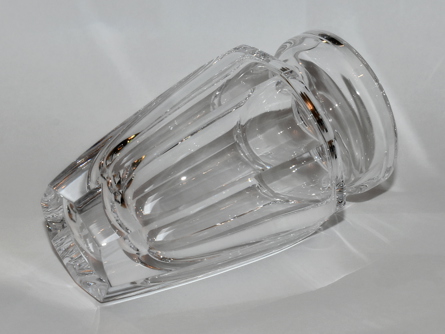 hranovaná váza Moser Eternity, čirý křišťál, Art Deco