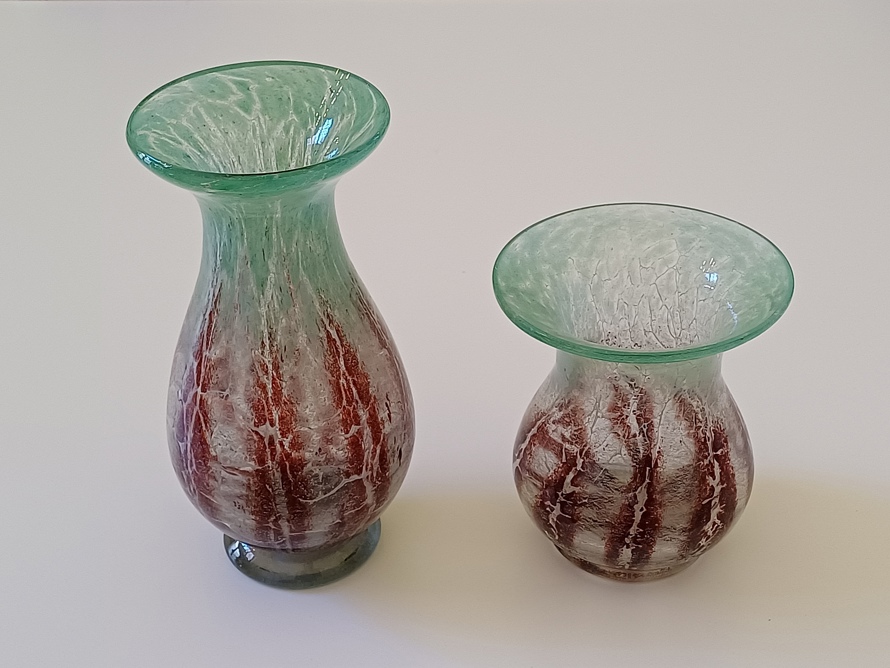 vázy WMF Ikora Glass, Německo, Art Deco