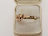 zlatý prsten, Karat Brno, Au 585/1000, 14 kt., lvíček, 40.léta