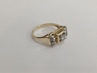 zlatý dámský prsten s diamanty, Au 585/1000, 14 kt, Art Deco