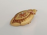 zlatý medailon s diamantem, ryzost 580/14 kt, 18,54 g, biedermeier, 19 století