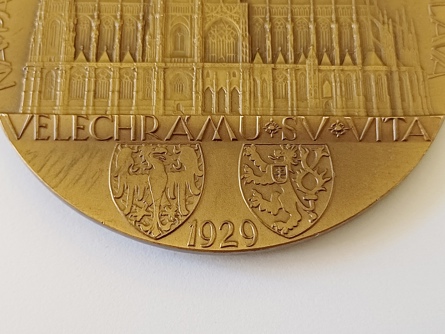 medaile - 1000. výročí smrti Sv. Václava a dokončení chrámu Sv. Víta