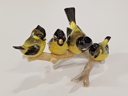 ptáčky - sýkorka koňadra, Hutschenreuther, styl Rosenthal