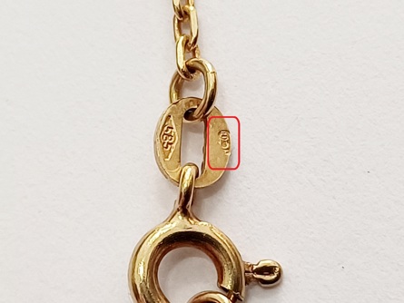 dámský zlatý náhrdelník s korály, zlato 585/14 kt, 6,05 g