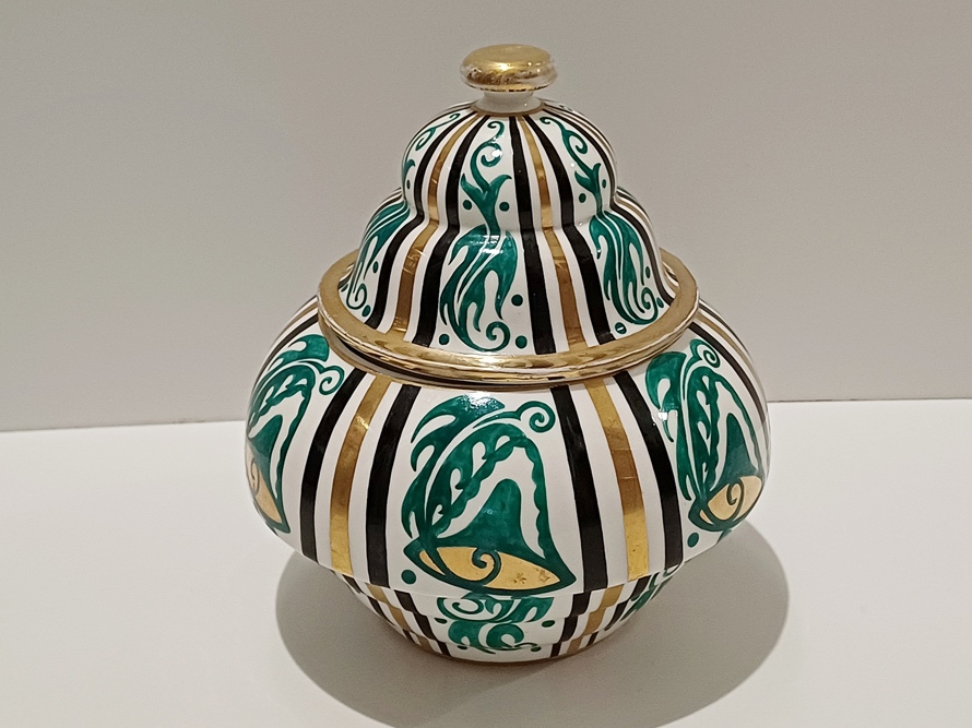 Velká fajánsová dóza, Art Deco, Meissen