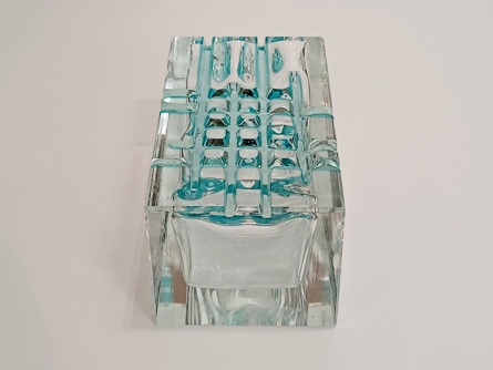 Designová váza Ladislav Oliva, Borské sklo Nový Bor, Exbor 1963