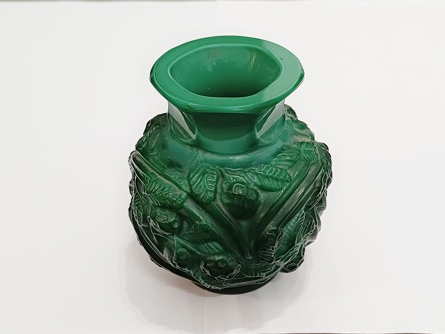 váza Pinie, Art Deco, František Halama, malachit