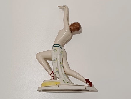 Tanečnice v záklonu, Art Deco, Royal Dux, Elly Strobach Königová