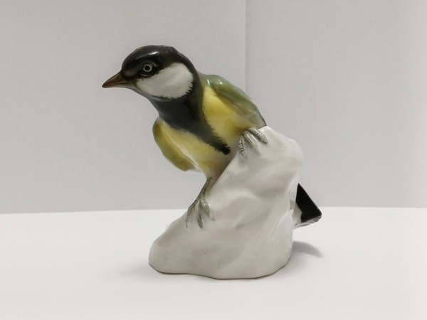 porcelánový pták - sýkorka, Aelteste Volkstedt, styl Rosenthal