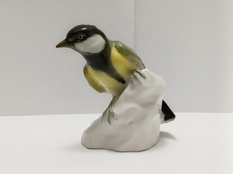 porcelánový pták - sýkorka, Aelteste Volkstedt, styl Rosenthal