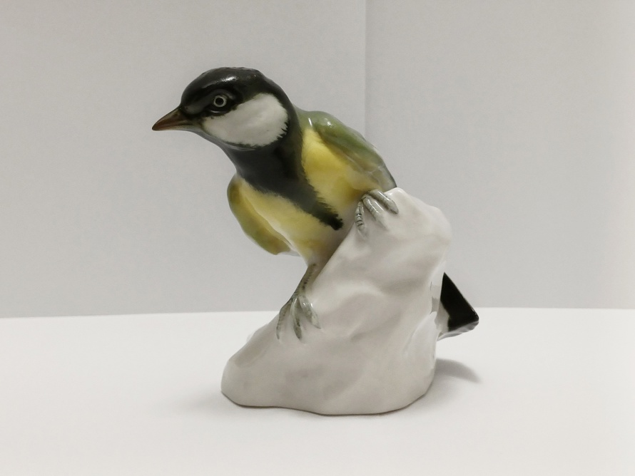 porcelánový pták - sýkorka, Aelteste Volkstedt, styl Rosenthal