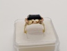 dámský zlatý prsten, onyx, ryzost 585/14k, 3,80 g, čejka