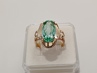 dámský zlatý prsten, ryzost 375/9 kt, 5,98 g, zelený beryl