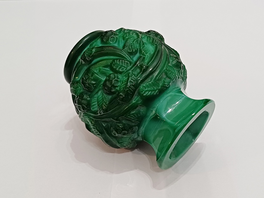 váza Pinie, Art Deco, František Halama, malachit